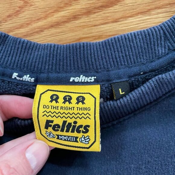 Feltics Do the Right Thing Navy Blue Sweatshirt Large - Picture 3 of 8